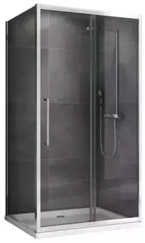 Душевой угол-ограждение «Abber» Schwarzer Diamant AG30100H-S60 100/60 прямоугольный прозрачный/хром без поддона универсальный
