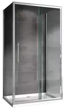 Душевой угол-ограждение «Abber» Schwarzer Diamant AG30100H-S60-S60 100/60 прямоугольный прозрачный/хром без поддона