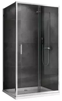Душевой угол-ограждение «Abber» Schwarzer Diamant AG301105-S605 110/60 прямоугольный прозрачный/хром без поддона универсальный