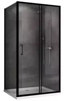 Душевой угол-ограждение «Abber» Schwarzer Diamant AG30110B5-S60B5 110/60 прямоугольный прозрачный/чёрный без поддона