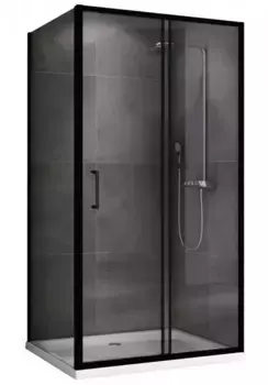 Душевой угол-ограждение «Abber» Schwarzer Diamant AG30110B5-S70B5 110/70 прямоугольный прозрачный/чёрный без поддона универсальный