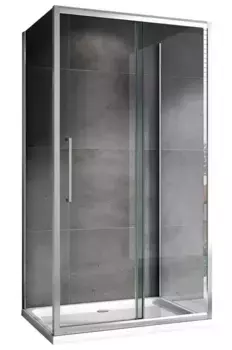 Душевой угол-ограждение «Abber» Schwarzer Diamant AG30110H-S100-S100 110/100 прямоугольный прозрачный/хром без поддона