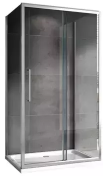 Душевой угол-ограждение «Abber» Schwarzer Diamant AG30110H-S50-S50 110/50 прямоугольный прозрачный/хром без поддона
