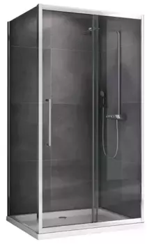Душевой угол-ограждение «Abber» Schwarzer Diamant AG30110H-S60 110/60 прямоугольный прозрачный/хром без поддона универсальный