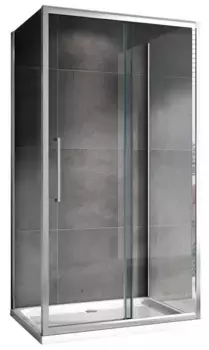 Душевой угол-ограждение «Abber» Schwarzer Diamant AG30110H-S60-S60 110/60 прямоугольный прозрачный/хром без поддона