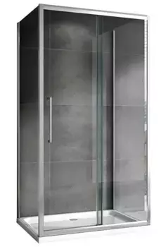 Душевой угол-ограждение «Abber» Schwarzer Diamant AG30110H-S80-S80 110/80 прямоугольный прозрачный/хром без поддона