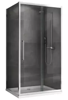 Душевой угол-ограждение «Abber» Schwarzer Diamant AG30110H-S90 110/90 прямоугольный прозрачный/хром без поддона универсальный