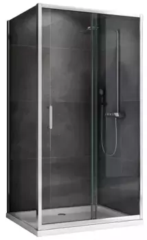 Душевой угол-ограждение «Abber» Schwarzer Diamant AG301205-S605 120/60 прямоугольный прозрачный/хром без поддона универсальный