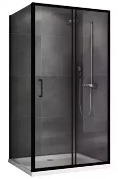 Душевой угол-ограждение «Abber» Schwarzer Diamant AG30120B5-S90B5 120/90 прямоугольный прозрачный/чёрный без поддона универсальный