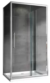 Душевой угол-ограждение «Abber» Schwarzer Diamant AG30120H-S50-S50 120/50 прямоугольный прозрачный/хром без поддона