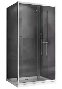 Душевой угол-ограждение «Abber» Schwarzer Diamant AG30120H-S100 120/100 прямоугольный прозрачный/хром без поддона универсальный