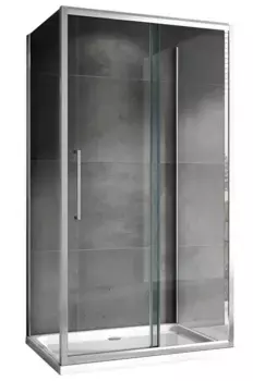 Душевой угол-ограждение «Abber» Schwarzer Diamant AG30120H-S100-S100 120/100 прямоугольный прозрачный/хром без поддона