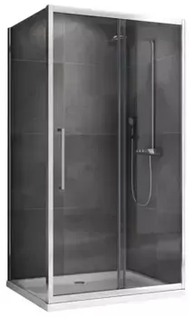 Душевой угол-ограждение «Abber» Schwarzer Diamant AG30120H-S50 120/50 прямоугольный прозрачный/хром без поддона универсальный