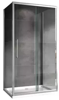 Душевой угол-ограждение «Abber» Schwarzer Diamant AG30120H-S60-S60 120/60 прямоугольный прозрачный/хром без поддона