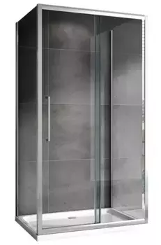 Душевой угол-ограждение «Abber» Schwarzer Diamant AG30120H-S80-S80 120/80 прямоугольный прозрачный/хром без поддона