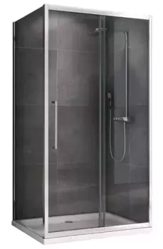 Душевой угол-ограждение «Abber» Schwarzer Diamant AG30120H-S90 120/90 прямоугольный прозрачный/хром без поддона универсальный