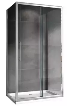 Душевой угол-ограждение «Abber» Schwarzer Diamant AG30120H-S90-S90 120/90 прямоугольный прозрачный/хром без поддона