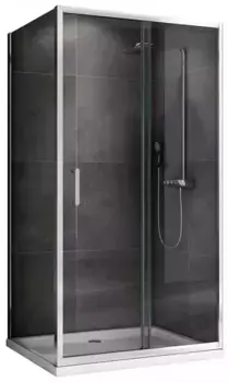 Душевой угол-ограждение «Abber» Schwarzer Diamant AG301305-S705 130/70 прямоугольный прозрачный/хром без поддона универсальный