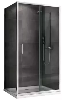 Душевой угол-ограждение «Abber» Schwarzer Diamant AG301305-S505 130/50 прямоугольный прозрачный/хром без поддона универсальный
