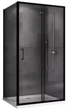 Душевой угол-ограждение «Abber» Schwarzer Diamant AG30130B5-S50B5 130/50 прямоугольный прозрачный/чёрный без поддона