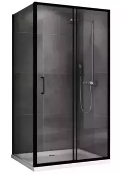 Душевой угол-ограждение «Abber» Schwarzer Diamant AG30130B5-S70B5 130/70 прямоугольный прозрачный/чёрный без поддона универсальный