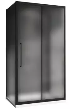 Душевой угол-ограждение «Abber» Schwarzer Diamant AG30130BMH-S100BM-S100BM 130/100 прямоугольный матовый/чёрный без поддона