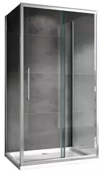 Душевой угол-ограждение «Abber» Schwarzer Diamant AG30130H-S60-S60 130/60 прямоугольный прозрачный/хром без поддона