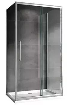 Душевой угол-ограждение «Abber» Schwarzer Diamant AG30130H-S90-S90 130/90 прямоугольный прозрачный/хром без поддона