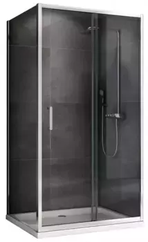 Душевой угол-ограждение «Abber» Schwarzer Diamant AG301405-S605 140/60 прямоугольный прозрачный/хром без поддона универсальный