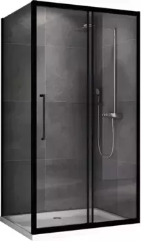 Душевой угол-ограждение «Abber» Schwarzer Diamant AG30140BH-S50B 140/50 прямоугольный прозрачный/чёрный без поддона универсальный