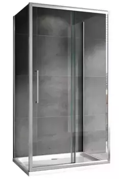 Душевой угол-ограждение «Abber» Schwarzer Diamant AG30140H-S100-S100 140/100 прямоугольный прозрачный/хром без поддона