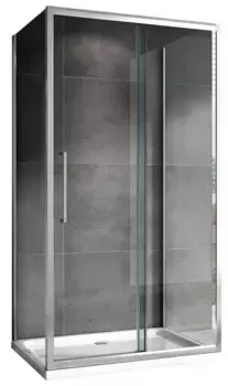Душевой угол-ограждение «Abber» Schwarzer Diamant AG30140H-S50-S50 140/50 прямоугольный прозрачный/хром без поддона