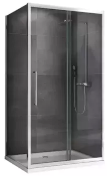 Душевой угол-ограждение «Abber» Schwarzer Diamant AG30140H-S60 140/60 прямоугольный прозрачный/хром без поддона универсальный
