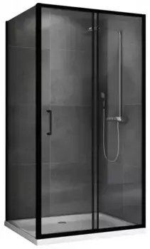 Душевой угол-ограждение «Abber» Schwarzer Diamant AG30150B5-S60B5 150/60 прямоугольный прозрачный/чёрный без поддона