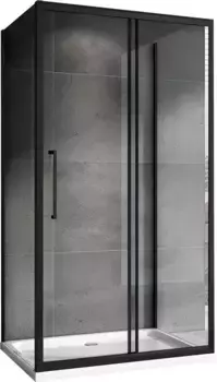 Душевой угол-ограждение «Abber» Schwarzer Diamant AG30150BH-S90B-S90B 150/90 прямоугольный прозрачный/чёрный без поддона универсальный
