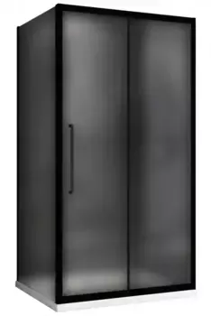 Душевой угол-ограждение «Abber» Schwarzer Diamant AG30150BMH-S100BM 150/100 прямоугольный матовый/чёрный без поддона