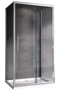 Душевой угол-ограждение «Abber» Schwarzer Diamant AG30150H-S100-S100 150/100 прямоугольный прозрачный/хром без поддона