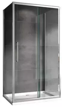 Душевой угол-ограждение «Abber» Schwarzer Diamant AG30150H-S60-S60 150/60 прямоугольный прозрачный/хром без поддона