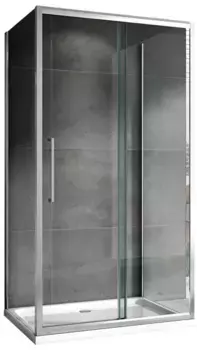 Душевой угол-ограждение «Abber» Schwarzer Diamant AG30160H-S75-S75 160/75 прямоугольный прозрачный/хром без поддона