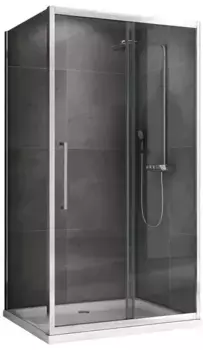 Душевой угол-ограждение «Abber» Schwarzer Diamant AG30160H-S75 160/75 прямоугольный прозрачный/хром без поддона универсальный