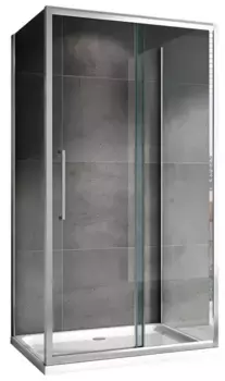 Душевой угол-ограждение «Abber» Schwarzer Diamant AG30160H-S60-S60 160/60 прямоугольный прозрачный/хром без поддона