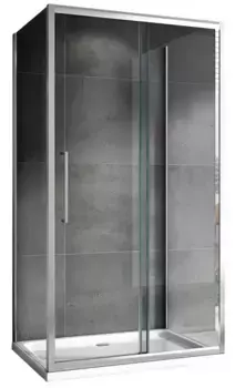 Душевой угол-ограждение «Abber» Schwarzer Diamant AG30160H-S70-S70 160/70 прямоугольный прозрачный/хром без поддона