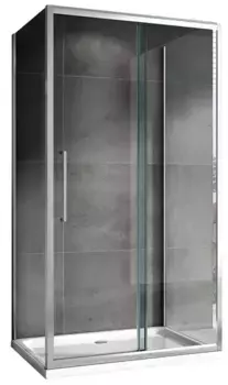 Душевой угол-ограждение «Abber» Schwarzer Diamant AG30160H-S80-S80 160/80 прямоугольный прозрачный/хром без поддона