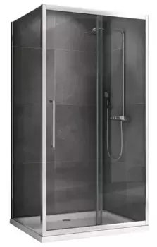 Душевой угол-ограждение «Abber» Schwarzer Diamant AG30160H-S90 160/90 прямоугольный прозрачный/хром без поддона универсальный
