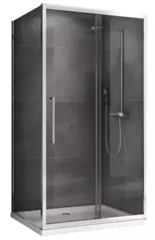 Душевой угол-ограждение «Abber» Schwarzer Diamant AG30170H-S100 170/100 прямоугольный прозрачный/хром без поддона универсальный