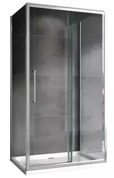 Душевой угол-ограждение «Abber» Schwarzer Diamant AG30170H-S100-S100 170/100 прямоугольный прозрачный/хром без поддона