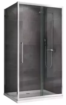 Душевой угол-ограждение «Abber» Schwarzer Diamant AG30170H-S80 170/80 прямоугольный прозрачный/хром без поддона универсальный