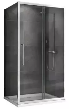 Душевой угол-ограждение «Abber» Schwarzer Diamant AG30170H-S90 170/90 прямоугольный прозрачный/хром без поддона универсальный