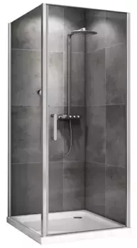 Душевой угол-ограждение «Abber» Sonnenstrand AG04070-S70 70/70 квадратный прозрачный/хром без поддона универсальный