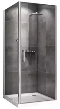 Душевой угол-ограждение «Abber» Sonnenstrand AG04090-S100 90/100 прямоугольный прозрачный/хром без поддона универсальный